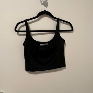 Black crop tank